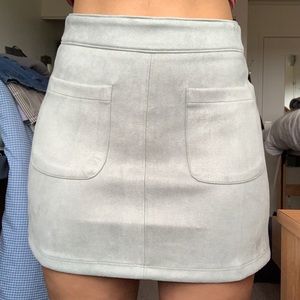 faux suede skirt